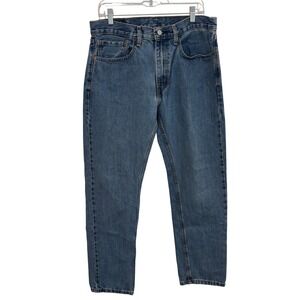Levi's 505 Regular Fit Blue Jeans Mens 34x29 Straight Leg Streetwear School